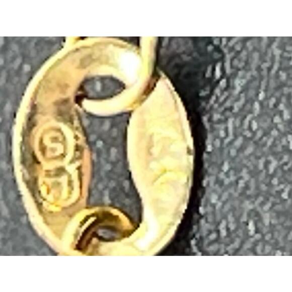 Signed 14K Gold Delicate Dainty Chain Bracelet Ball Bead Vintage Maker Marked - Picture 4 of 9